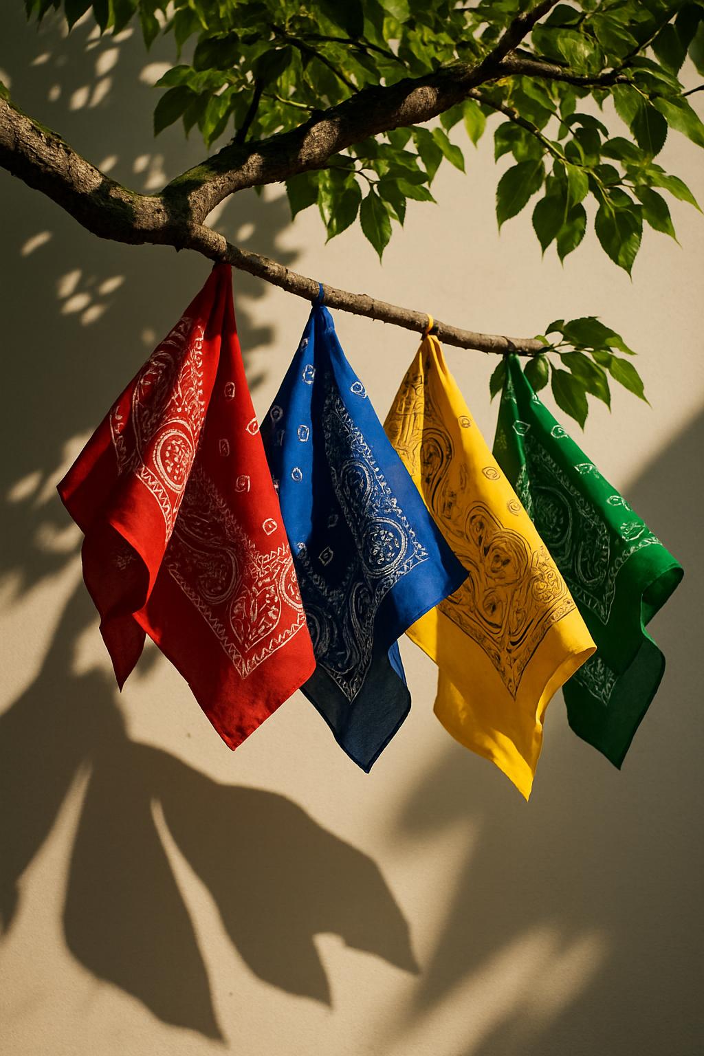 Un fraccas disñosus de pañuelos para el rostro unaños a un árbol de hojas pintorescas del cielo.